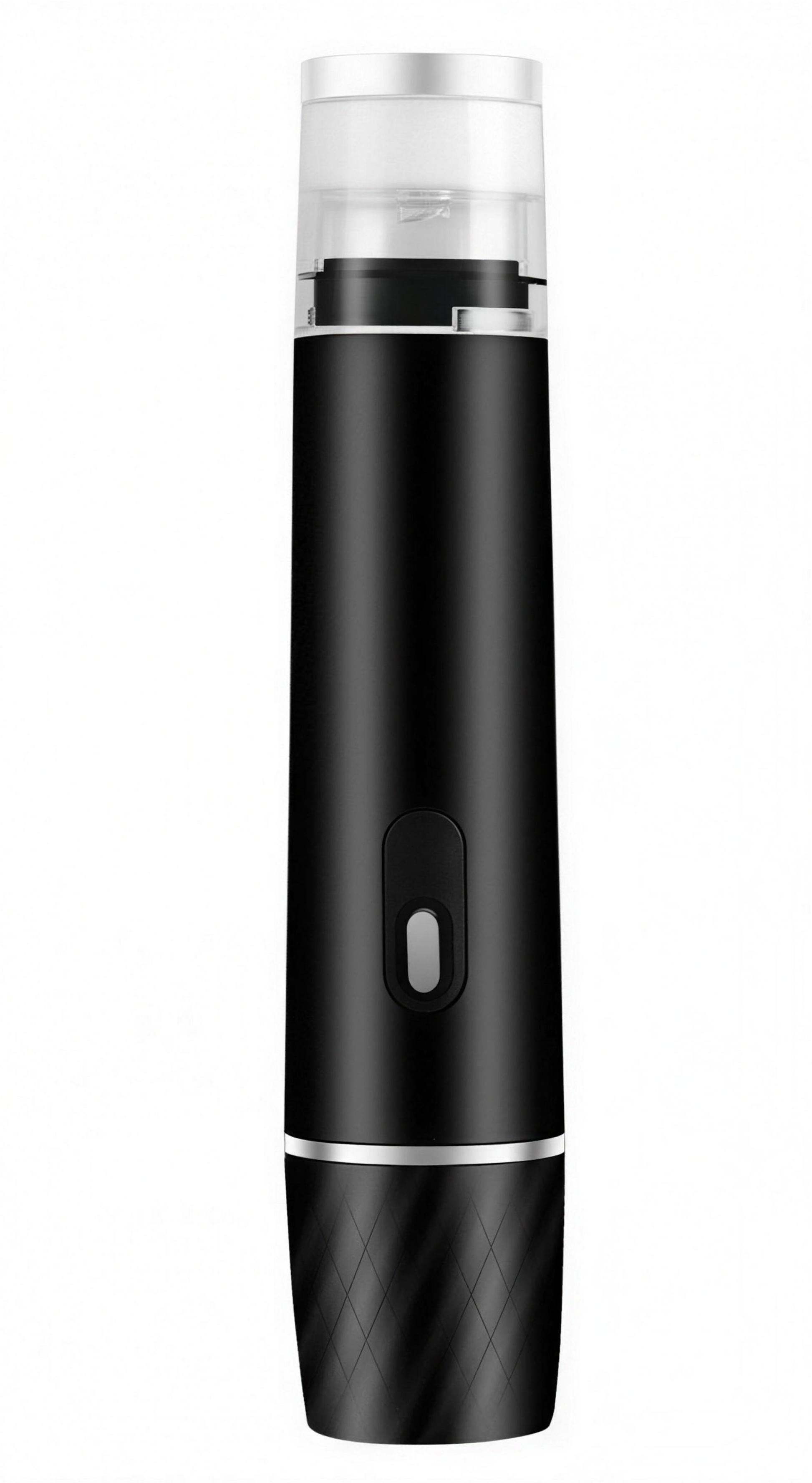 Handheld vacuum food sealer, black — angle view
