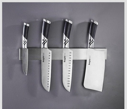 Wall-mounted stainless steel magnetic knife holder